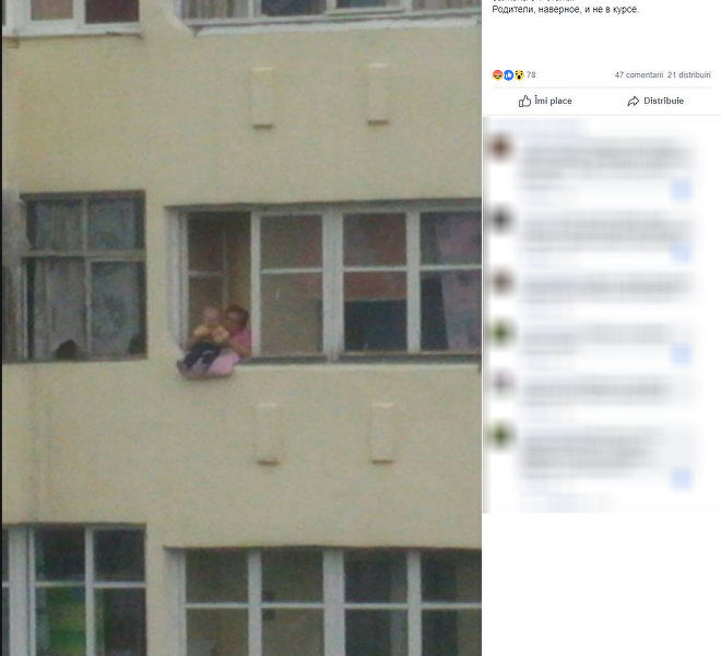 Imagini șocante: Cum este „scos la plimbare” un copil la Tiraspol